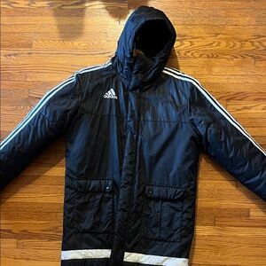 Adidas Black Jacket with White Accents